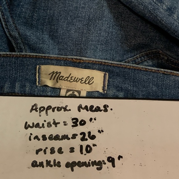 Madewell Mid-Rise Kickout Crop Raw Hem Size 28 Loose Fit Cropped Flared Pants - Picture 11 of 11